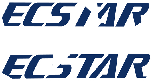 GSXR ECSTAR Side Fairing Logo Decal - navy blue, left and right pair